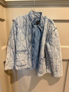 Rails denim puffer jacket